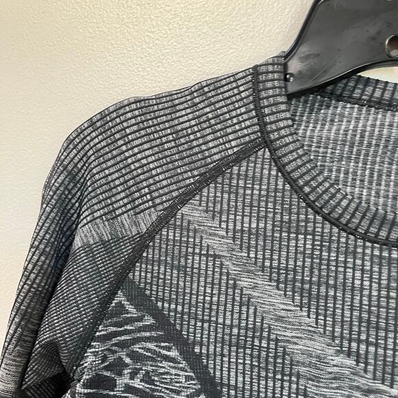 Lululemon Rest Less Pullover Gray Heathered Black Seamless Long Sleeve M/L - Picture 6 of 15